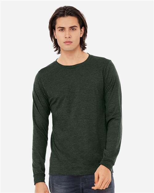 Heather CVC Long Sleeve Tee - Image 14