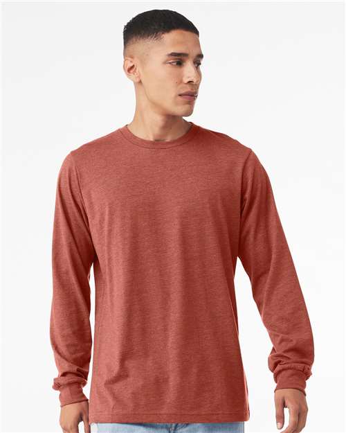 Heather CVC Long Sleeve Tee - Image 9