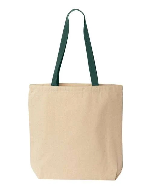 Natural Tote with Contrast-Color Handles - Image 3