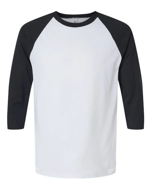 Unisex CVC Three-Quarter Sleeve Tee - Image 4