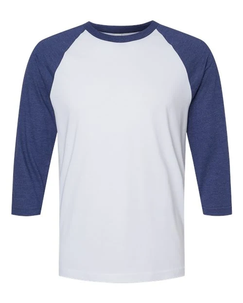 Unisex CVC Three-Quarter Sleeve Tee - Image 6