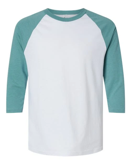 Unisex CVC Three-Quarter Sleeve Tee - Image 8