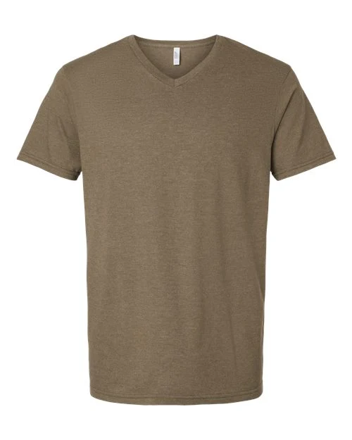 Unisex CVC V-Neck Tee - Image 3