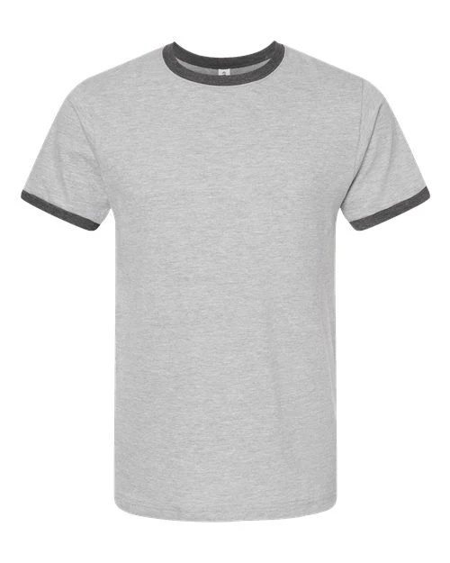 Unisex Fine Jersey Ringer T-Shirt - Image 4