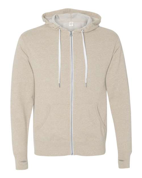 Unisex Heathered French Terry Full-Zip Hooded Sweatshirt - Image 5
