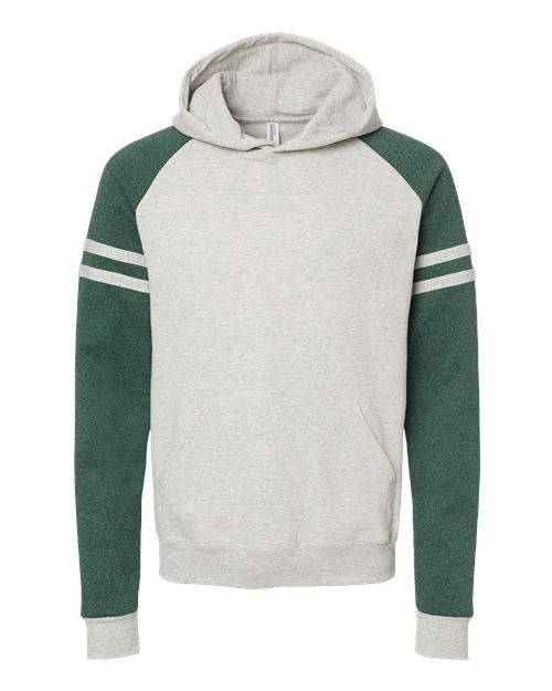Unisex Nublend® Varsity Colorblocked Raglan Hooded Sweatshirt - Image 3
