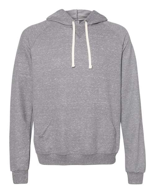 Unisex Snow Heather French Terry Raglan Hooded Sweatshirt - Image 2