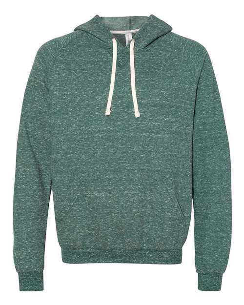Unisex Snow Heather French Terry Raglan Hooded Sweatshirt - Image 4