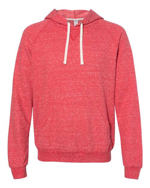 Unisex Snow Heather French Terry Raglan Hooded Sweatshirt - Image 7