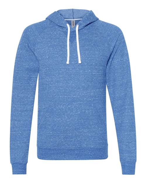 Unisex Snow Heather French Terry Raglan Hooded Sweatshirt - Image 8