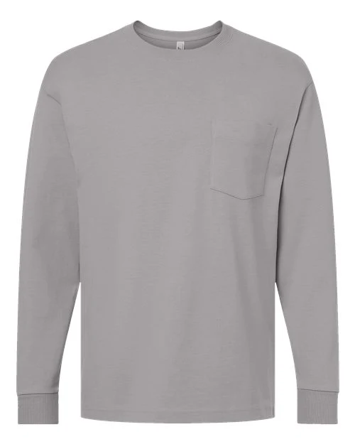 Unisex Super Heavyweight Long Sleeve Pocket Tee - Image 4
