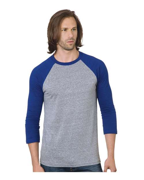 Unisex Triblend Three-Quarter Sleeve Raglan T-Shirt - Image 3