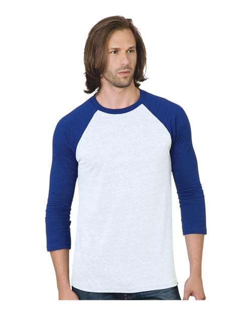 Unisex Triblend Three-Quarter Sleeve Raglan T-Shirt - Image 8