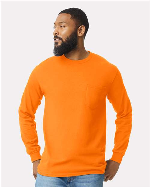 Unisex Ultra Cotton® Long Sleeve Pocket T-Shirt - Image 5