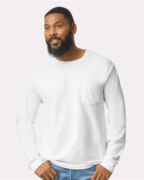 Unisex Ultra Cotton® Long Sleeve Pocket T-Shirt - Image 7