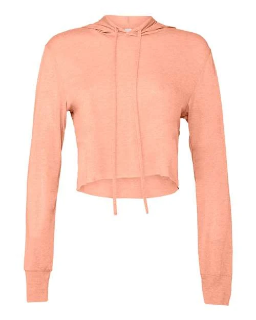 Women’s Triblend Crop Long Sleeve Hoodie Tee - Image 6