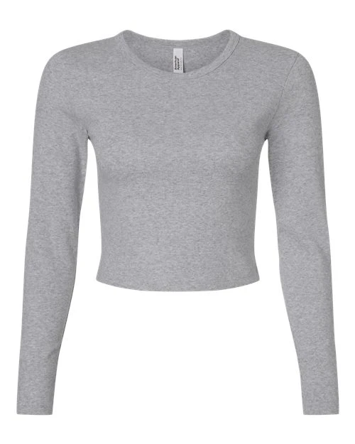 Women's Baby Rib Long Sleeve Cropped Tee - Image 3