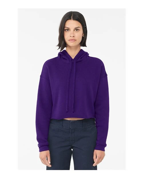 Women's Crop Fleece Hoodie Sweatshirt - Image 14