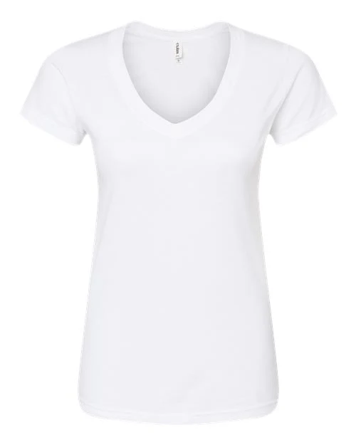 Women's Fine Jersey V-Neck T-Shirt - Image 13