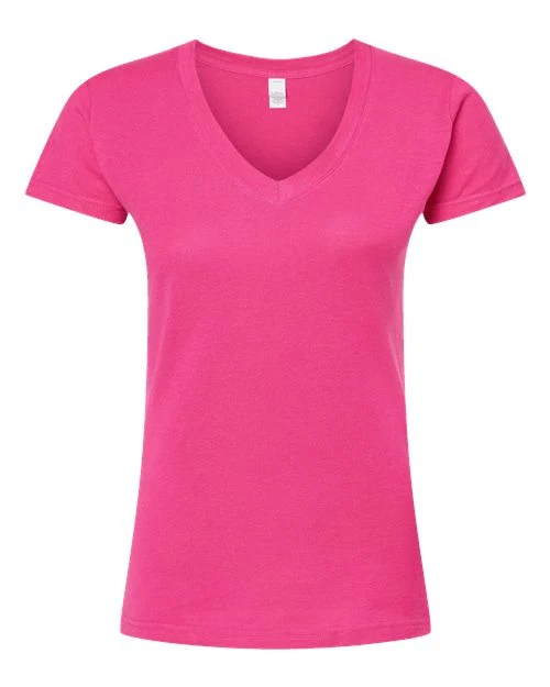 Women's Fine Jersey V-Neck T-Shirt - Image 4