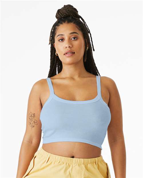 Women's Micro Rib Spaghetti Strap Tank - Image 3