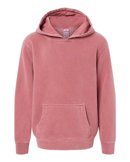 Youth Midweight Pigment-Dyed Hooded Sweatshirt - Image 4