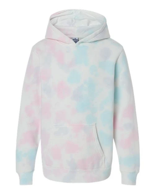 Youth Midweight Tie-Dyed Hooded Sweatshirt - Image 3
