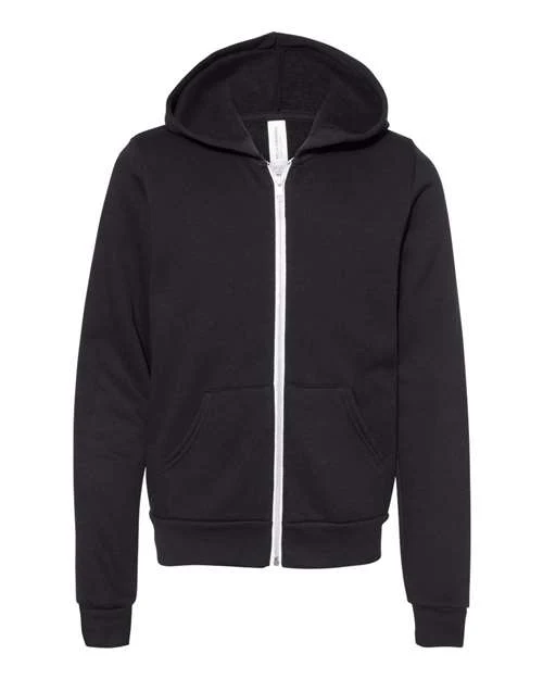 Youth Sponge Fleece Full-Zip Hoodie Sweatshirt - Image 3