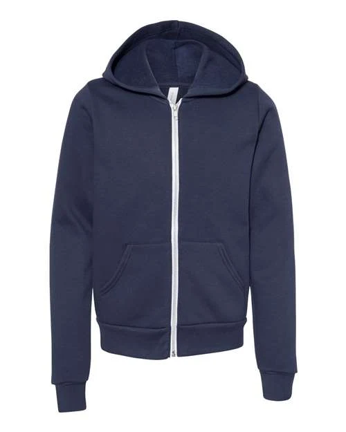 Youth Sponge Fleece Full-Zip Hoodie Sweatshirt - Image 7