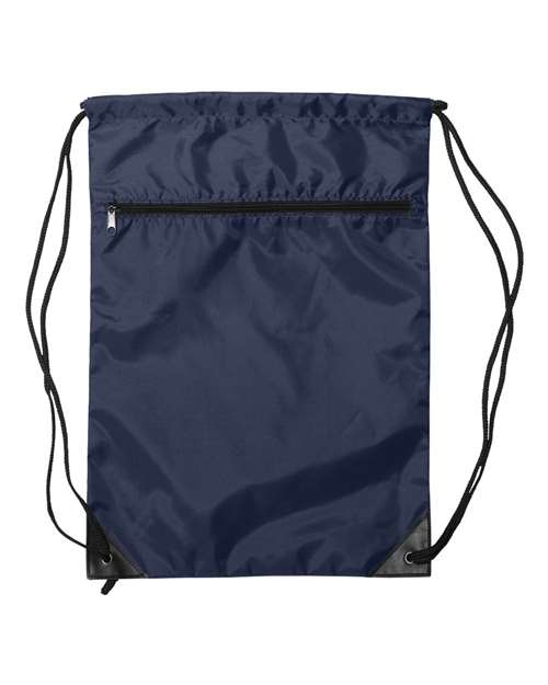 Zippered Drawstring Backpack - Image 4
